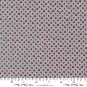Image of Chilly Star Bright Storm quilting cotton fabric by Sweetwater for Moda Fabrics. Features stars on a blue background. Cute Little Fabric Shop.