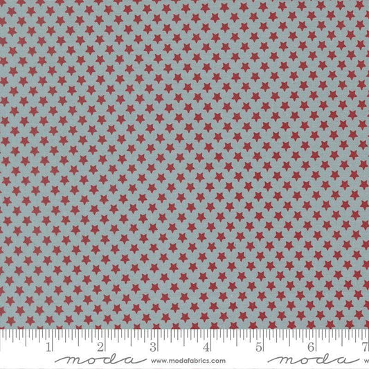 Image of Chilly Star Bright Storm quilting cotton fabric by Sweetwater for Moda Fabrics. Features stars on a blue background. Cute Little Fabric Shop.