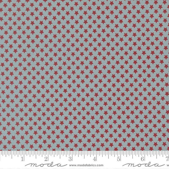 Image of Chilly Star Bright Storm quilting cotton fabric by Sweetwater for Moda Fabrics. Features stars on a blue background. Cute Little Fabric Shop.