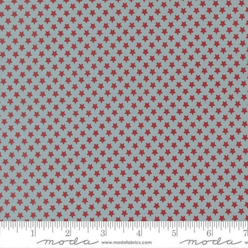 Image of Chilly Star Bright Storm quilting cotton fabric by Sweetwater for Moda Fabrics. Features stars on a blue background. Cute Little Fabric Shop.