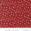 Image of Chilly Christmas Flowers Red quilting cotton fabric by Sweetwater for Moda Fabrics. Features flowers on a red background. Cute Little Fabric Shop.