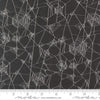 Image of Coven Spider Web Onyx quilting cotton fabric by Robin Pickens for Moda Fabrics. Features spiderwebs on a black background. Cute Little Fabric Shop.