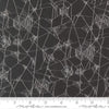 Image of Coven Spider Web Onyx quilting cotton fabric by Robin Pickens for Moda Fabrics. Features spiderwebs on a black background. Cute Little Fabric Shop.