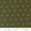 Image of Joyful Gatherings II Holly and Berries Evergreen quilting cotton fabric by Primitive Gatherings for Moda Fabrics. Features holly on a green background. Cute Little Fabric Shop.