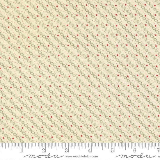 Image of Joyful Gatherings II Razzle Dazzle Cloud quilting cotton fabric by Primitive Gatherings for Moda Fabrics. Features stripes on a cream background. Cute Little Fabric Shop.