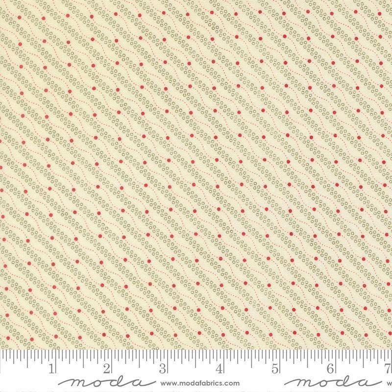 Image of Joyful Gatherings II Razzle Dazzle Cloud quilting cotton fabric by Primitive Gatherings for Moda Fabrics. Features stripes on a cream background. Cute Little Fabric Shop.