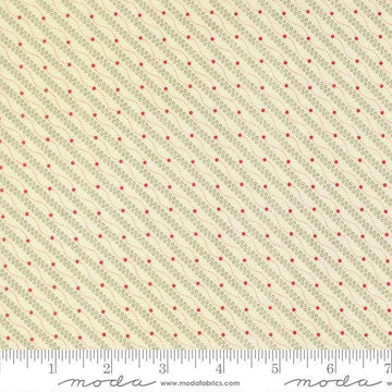 Image of Joyful Gatherings II Razzle Dazzle Cloud quilting cotton fabric by Primitive Gatherings for Moda Fabrics. Features stripes on a cream background. Cute Little Fabric Shop.