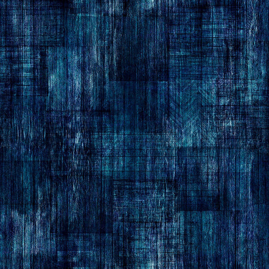 MINKY Into The Woods Wood Texture Navy Blue Printed Texture Fabric - 30840 - QT Fabrics 100% Polyester Fabric