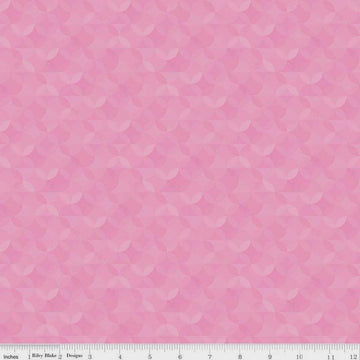 21" End of Bolt - SALE Crayola Kaleidoscope Piggy Pink - Riley Blake - Orange Peel Circle Pattern - Quilting Cotton - Licensed Product
