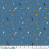 35" End of Bolt - Country Life Grazing the Hay C13793 Denim - Riley Blake Designs - Horses - Quilting Cotton Fabric