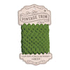 SALE Lori Holt Vintage Large Trim on Cardboard Spool Olive Green 5/8" Trim - Riley Blake 12 Yards of Polyester Trim