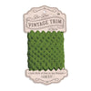 SALE Lori Holt Vintage Large Trim on Cardboard Spool Olive Green 5/8" Trim - Riley Blake 12 Yards of Polyester Trim