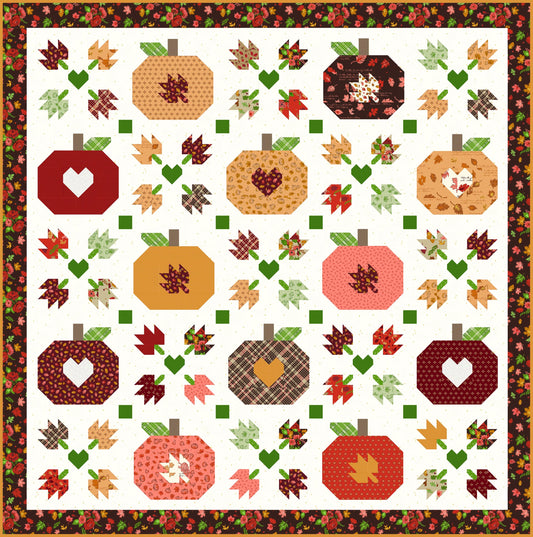 Cozy Autumn Quilt Kit Fall Pattern - KT-17870 - Riley Blake Quilting Cotton Fabric