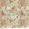 Image of Tangled Gardens Main Blush quilting cotton fabric by Diane Labombarbe for Riley Blake Designs. Features flowers on a pink background. Cute Little Fabric Shop.
