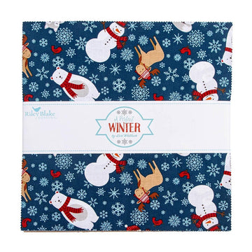 SALE A Perfect Winter 10" Stacker Christmas Fabric - 10-17990-42 - 42-Piece Precut - Riley Blake Quilting Cotton Fabric