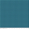 Image of A Perfect Winter Plaid Navy quilting cotton fabric by Lori Whitlock for Riley Blake Designs. Features gingham on a blue background. Cute Little Fabric Shop.