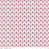 Image of Chasing Rainbows Cute as a Bug White quilting cotton fabric by Leslie Ryan for Riley Blake Designs. Features flowers on a white background. Cute Little Fabric Shop.