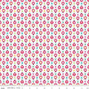 Image of Chasing Rainbows Cute as a Bug White quilting cotton fabric by Leslie Ryan for Riley Blake Designs. Features flowers on a white background. Cute Little Fabric Shop.