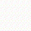 Image of Chasing Rainbows Garden Sprinkles White quilting cotton fabric by Leslie Ryan for Riley Blake Designs. Features flowers on a white background. Cute Little Fabric Shop.