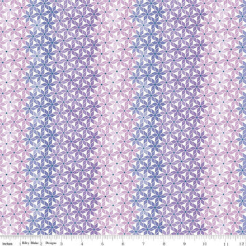 Image of Chasing Rainbows Stellar Weave Purple quilting cotton fabric by Leslie Ryan for Riley Blake Designs. Features stars on a purple background. Cute Little Fabric Shop.