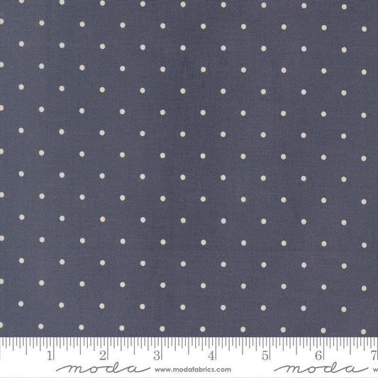 3-Yard-Cut - SALE Magic Dot Twilight Blue Polka Dot Fabric WIDEBACK - 108026 - 108" Wide - Moda Fabrics Quilting Cotton Fabric