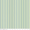 Seasonal Basics Ticking Stripe St. Patrick's Day Green Blue St Patricks Fabric - C775 - Riley Blake Quilting Cotton Fabric