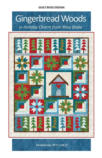 Gingerbread Woods Quilt PATTERN Christmas Pattern - Riley Blake INSTRUCTIONS Only