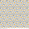 Image of Sunshine & Dandelions Daisies Navy quilting cotton fabric by Traci Reed for Riley Blake Designs. Features flowers on a blue background. Cute Little Fabric Shop.