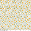 Image of Sunshine & Dandelions Daisies Green quilting cotton fabric by Traci Reed for Riley Blake Designs. Features flowers on a green background. Cute Little Fabric Shop.
