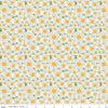 Image of Sunshine & Dandelions Daisies Green quilting cotton fabric by Traci Reed for Riley Blake Designs. Features flowers on a green background. Cute Little Fabric Shop.