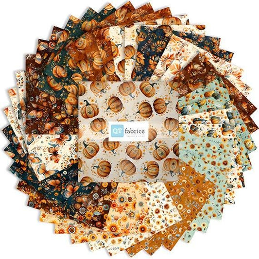 Harvest Hollow Layer Cake Halloween Fabric - 10SQ HAHW 6PKO - 42-Piece Precut - QT Fabrics Quilting Cotton Fabric