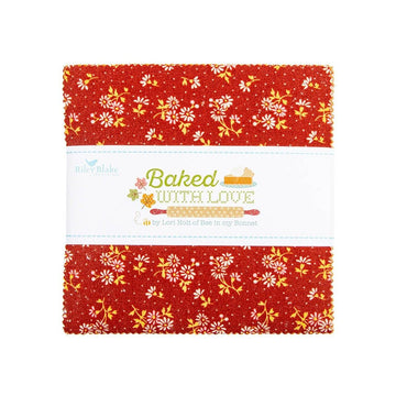 SALE Baked With Love 5" Stacker Floral Fabric - 5-17780-42 - 42-Piece Precut - Riley Blake Quilting Cotton Fabric