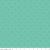 Image of Baked With Love Grandma's Pearl Sea Glass quilting cotton fabric by Lori Holt for Riley Blake Designs. Features circles on a blue background. Cute Little Fabric Shop.