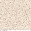 Image of Baked With Love Harvest Schoolhouse quilting cotton fabric by Lori Holt for Riley Blake Designs. Features flowers on a cream background. Cute Little Fabric Shop.