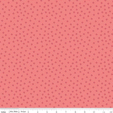 Image of Baked With Love Comfort Lipstick quilting cotton fabric by Lori Holt for Riley Blake Designs. Features spirals on a pink background. Cute Little Fabric Shop.