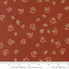 Image of Windfall Autumn Breeze Rust quilting cotton fabric by Fancy That Design House for Moda Fabric. Features PATTERN on a COLOR background. Cute Little Fabric Shop.