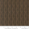 Image of Windfall Vine Stripe Dark Moss quilting cotton fabric by Fancy That Design House for Moda Fabric. Features vines on a brown background. Cute Little Fabric Shop.