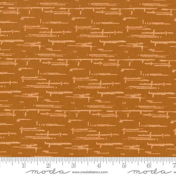 Image of Windfall Textured Blender Caramel quilting cotton fabric by Fancy That Design House for Moda Fabric. Features printed texture on a brown background. Cute Little Fabric Shop.