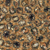 Image of Cedar & Sage Animal Toss Cedar quilting cotton fabric by Morris Creative Group for QT Fabrics. Features woodland animals on a brown background. Cute Little Fabric Shop.
