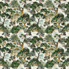 Image of Cedar & Sage Forest Trees Dusty Aqua quilting cotton fabric by Morris Creative Group for QT Fabrics. Features trees on a blue background. Cute Little Fabric Shop.