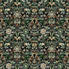 Image of Cedar & Sage Woodland Floral Forest quilting cotton fabric by Morris Creative Group for QT Fabrics. Features flowers on a green background. Cute Little Fabric Shop.