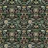 Image of Cedar & Sage Woodland Floral Forest quilting cotton fabric by Morris Creative Group for QT Fabrics. Features flowers on a green background. Cute Little Fabric Shop.