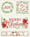 SALE Merrily On High Panel Snow White Christmas Fabric - 43217 - Moda Fabrics Quilting Cotton Fabric