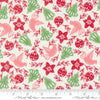 Image of Merrily on High Cookie Cutters Snow quilting cotton fabric by Sweetfire Road for Moda Fabrics. Features classic cookie cutter shapes on a white background. Cute Little Fabric Shop.