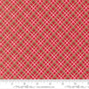 Image of Merrily on High Pretty Plaid Christmas Red quilting cotton fabric by Sweetfire Road for Moda Fabrics. Features plaid on a red background. Cute Little Fabric Shop.