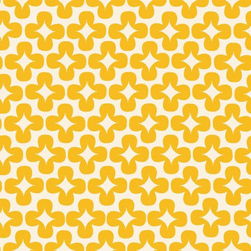 Image of Persimmon Leaf Dandelion quilting cotton fabric by Rashida Coleman Hale of Ruby Star Society for Moda Fabrics. Features a geometric pattern on a yellow background. Cute Little Fabric Shop.