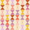 Image of Persimmon Courthouse Steps Natural quilting cotton fabric by Rashida Coleman Hale of Ruby Star Society for Moda Fabrics. Features a geometric pattern on a cream background. Cute Little Fabric Shop.