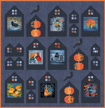 Neighborhood Views Quilt PATTERN Halloween Pattern - TPQP-NV177 - Moda Fabrics INSTRUCTIONS Only