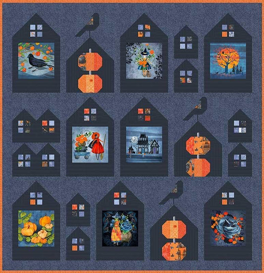 Neighborhood Views Quilt PATTERN Halloween Pattern - TPQP-NV177 - Moda Fabrics INSTRUCTIONS Only