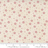 Image of Candlelight Christmas Festive Flurries Cream quilting cotton fabric by 3 Sisters for Moda Fabrics. Features snowflakes on a cream background. Cute Little Fabric Shop.